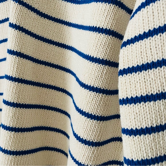 Sezane XL Limited Edition Ecru / Bright Blue Leontine Jumper - Picture 6 of 9